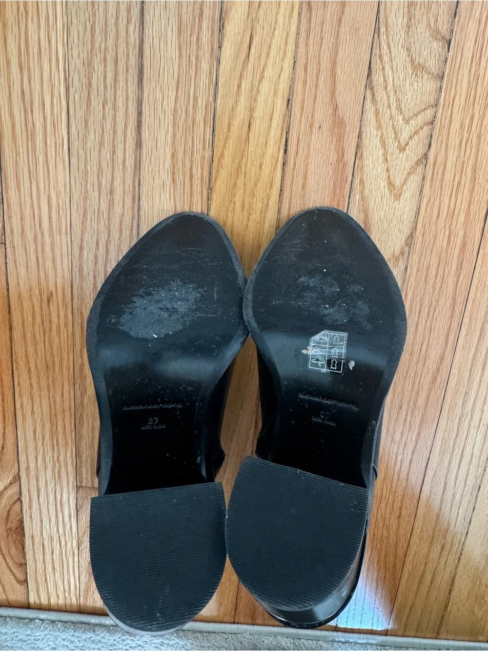 Alexander Wang Black Leather Ankle Booties with Block Heel